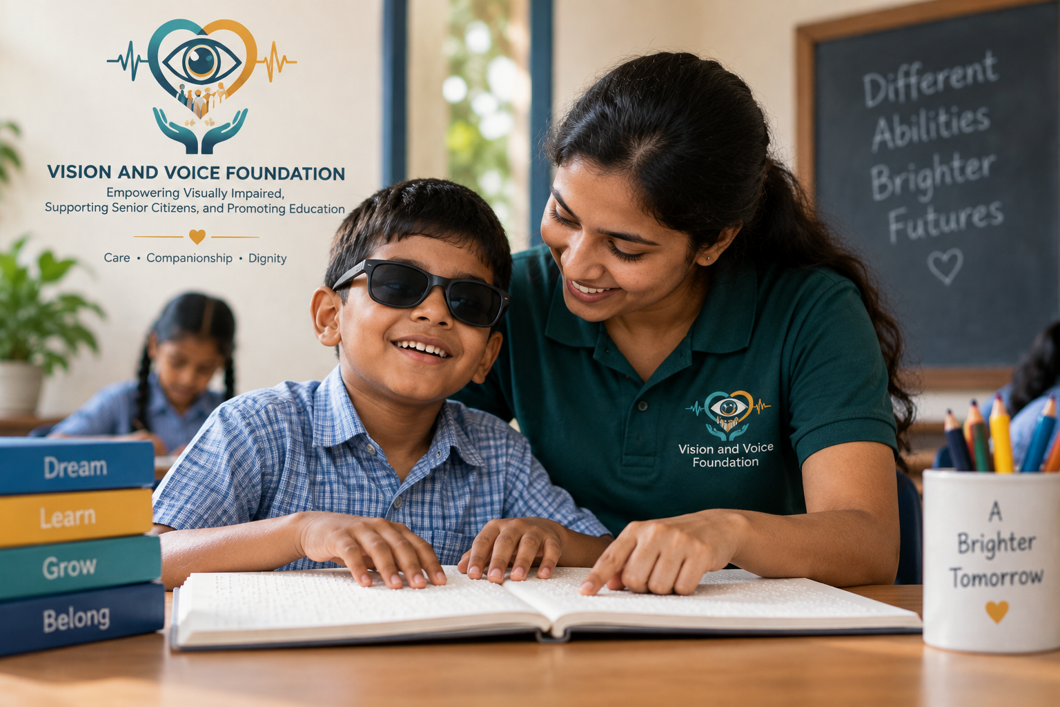 A child receiving educational support